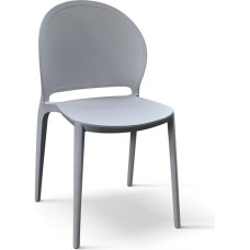 PAZZO DESIGN Stefania id_1996 4 pilkų polipropileno kėdžių rinkinys Virtuvės kėdės Valgomojo kambario kėdės Sodo kėdės sukraunamos viena ant kitos