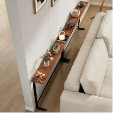 Regal Hinter Sofa Schlanke Eingangstische Konsolentisch Hinter Couch, Platzsparender Heizkörpertisch, Dekorativer Sofa-Rückseiten Präsentationstisch(2tier - 180x15x120CM (70.9x5.9x47.2))