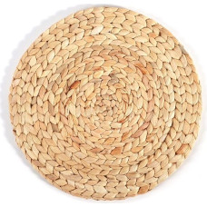 Tischsets, Tischsets Tischsets aus natürlichem Kürbisgrasgeflecht for den Esstisch, 2er-Set, hitzebeständige, rutschfeste Küchen-Essmatten, runde Geflecht-Tischsets, umweltfreundlich, for Dekorieren v