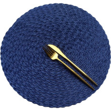 Tinklinės lėkštės, Runde, tinklinės, šviesiai mėlynos spalvos, 38 cm, lėkštės, 6 vnt.,(Navy Blue)