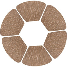Set of 1/4/6 Woven Placemats for Dining Table Durable Heat Resistant Wedge-shaped Placemats for Round Placemats (Color : Bamboo Light Brown, Size : 1pcs 45x30cm)
