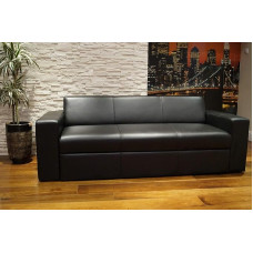 Quattro Meble Antalya I FS Tikros odos 3-vietė sofa 200 cm pločio juoda