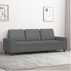 3-vietė sofa Sofa Lounge Sofa Relax Sofa Minkšta sofa Svetainės sofa Svečių sofa Relax Sofa miegamajam Svečių kambarys Tamsiai pilka 180 cm audinys
