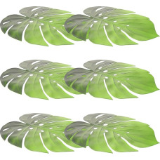 Hemobllo Eva 6 Stück Pack rutschfeste Isolierende Tischsets Monstera Blatt Grün Platzsets für Küche und Party