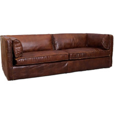 Klubo sofa Ontario 3 vietų tikros odos sofa-lova