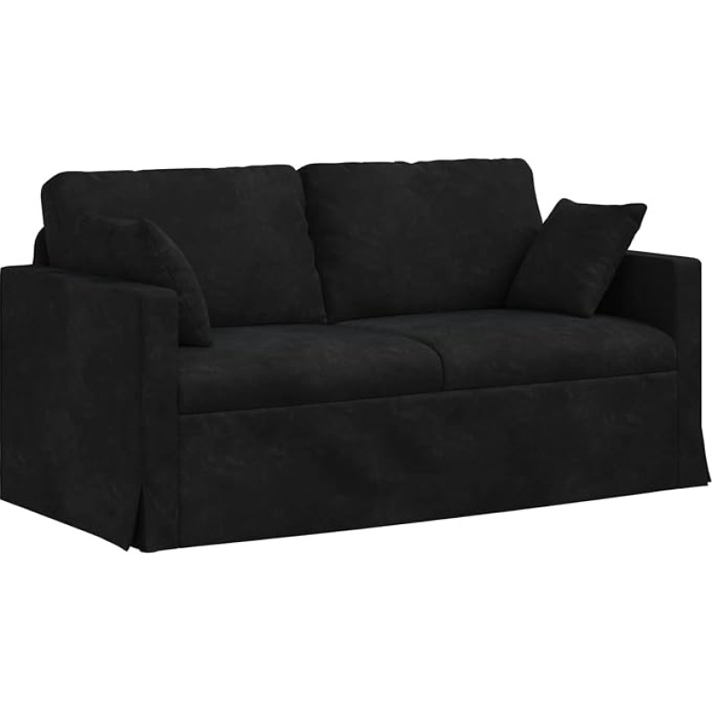 vidaXL Sofa Juoda Gyvenamasis kambarys Šiuolaikinė sofa Ergonomiškas dizainas Patvari aksomo modulinė sofa idealiai tinka šeimai