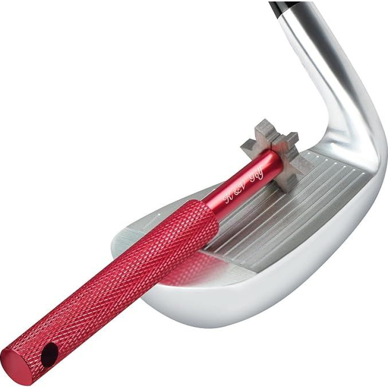 K&V Golf Club Groove Sharpener - Golf Club Cleaner and Golf Wedge Groove Sharpener by 6 Heads (U,V) - Improves Return and Ball Control - Ideal Golf Gift