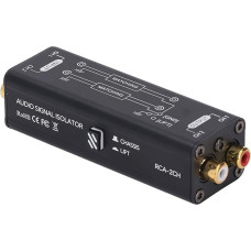Zerodis 2-Kanal-Erdschleifen-Isolator, Audiofilter, Eliminiert Rauschen, Kompaktes Design für Heimkino- und Auto-Audiosysteme