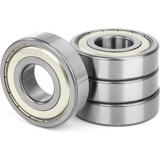6306ZZ rutuliniai guoliai 30 x 72 x 19 mm, chromuoto plieno ir iš anksto sutepti, 6306Z dvigubas metalinis sandariklis su sandariklių skydais, skirti pasidaryk pats, riedlentėms, tekinimo staklėms, varikliams, 4 vnt.