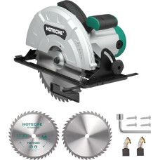 Hoteche 2300 W Circular Saw 255 mm TCT Saw Blade 3300 rpm Aluminium Housing Colour Box