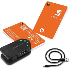 Key Finder Recharging IP68 Item Wallet Luggage Located Bluetooth Tracker Works with Apple Find My App & Network (iOS Only) 2 Pack