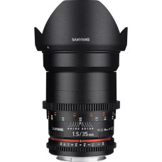 Samyang 35 mm T1.5 VDSLR II rankinio fokusavimo vaizdo objektyvas Nikon DSLR fotoaparatui