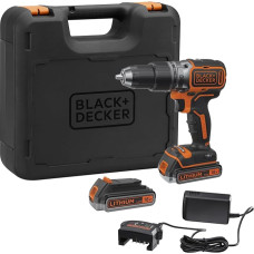 BLACK+DECKER PowerConnect BL188E2K-QW 18 V akumuliatorinis bešepetėlinis gręžtuvas su 2 x 2,5 Ah akumuliatoriais, kintamu greičiu, 2 pavaromis, 52 Nm sukimo momentu, PowerConnect