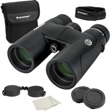 Celestron 72333 Nature DX ED 10x42 Fernglas für Natur- und Vogelbeobachtungen mit Objektivlinsen mit niedriger Streuung, vollvergütet mit BaK-4-Prismen, gummiarmiert, anlaufgeschützt und wasserdicht