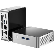 PELADN Mini kompiuteris AMD Ryzen 4300U bis zu 3,7 GHz, 8 GB DDR4 RAM, 256 GB SSD, mini kompiuteris su 4K/60Hz trigubu ekranu, dvigubu HDMI ir C tipo ekranu, 