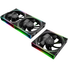 TR-Thermalright TL-M12QR X3 120mm CPU PWM ventiliatorius Belaidis sujungimas 1500RPM Tylus aušinimas atvirkštinis CPU ventiliatorius 3 pakuotės Begalinis veidrodžio šviesos efektas ARGB Galima naudoti su korpusu / CPU aušintuvu