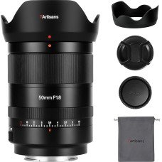 7artisans AutoFocus 50mm F1.8 Full Frame Lens, F1.8 Large Aperture, Supports Auto/Manual Aperture and Face/Eye Detection, Compatible with Sony A7R A75 A7SII A9 A7C A1 etc