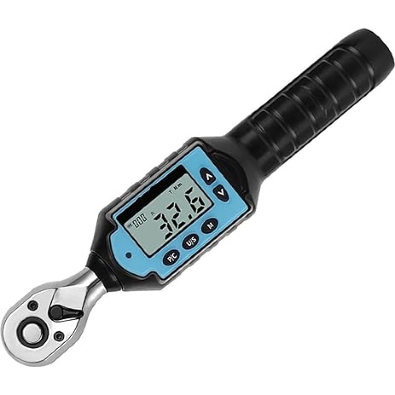 Digitaler Drehmomentadapter, Drehmomentschlüssel, Digitalanzeige, Voreingestellter Zwei-Wege-Ratschenkopf, Professionelles, Verstellbares Reparatur-Handwerkzeug für Torsionsmesser