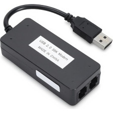 USB 56K išorinis faksimilinis duomenų modemas, duomenų faksimilinis balso rinkimas USB faksimilinis modemas, du RJ11 prievadai, palaikantys skambinančiojo ID, skirtas nešiojamajam kompiuteriui, faksimilinis modemas