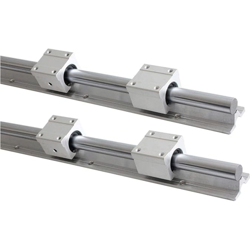 Professionelle 2 Stück SBR25 300 400 500 600 800 1000 1200 1500 mm Linearführungsschiene Außendurchmesser 25 mm 4 Stück SBR25UU Linearlagerblöcke for CNC-Teile(800mm)