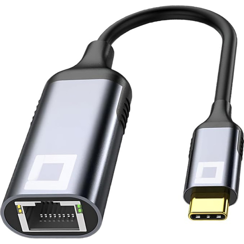 CO2 USB-C ir Ethernet adapteris, Gigabitinis RJ-45 LAN 10/100/1000 Mbps, 