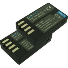 2 x Dot.Foto D-LI109 Premium 7,4 V / 1050 mAh baterija, skirta Pentax KP, K-30, K-50, K-70, K-500, K-r, K-S1, K-S2