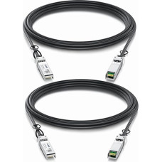 2-Pack 1m/3.28ft 10G Direct Attach Copper Cable, SFP+ Passive Twinax DAC Cable for Cisco SFP-H10GB-CU1M, Ubiquiti, Arista, D-Link, Intel, Meraki, Mikrotik, Netgear, TP-Link etc.