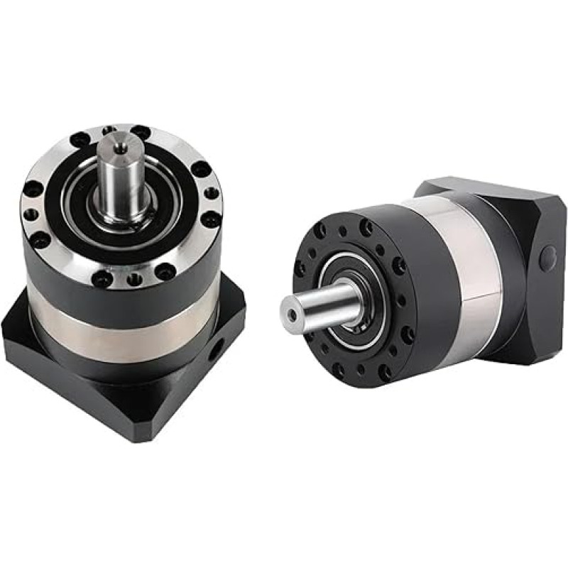 Planetengetriebe mit rundem Flansch, hohe Präzision, 40/60/90 mm, Reduktionsverhältnis Motor 5:1-100:1, Spiel ≤ 7-12 Arcmin für 200 W-1 kW (Lila, Geschwindigkeitsverhältnis 25 to 1)