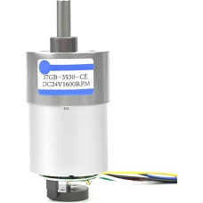 DC JGB37-3530 16PPR Magnetinis salės skaitliukas, 37 mm skersmuo, 12V/24V, 12-1600RPM, PWM-XH2.54-Stecker (24V mit Halterung, 25)