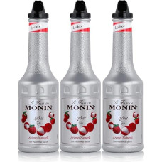 Monin Fruit Puree Mix Lychee, 1.0 L, Pack of 3