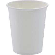 Baltai popieriniai puodeliai, 205 ml / 7 oz, skirti kavai, pienui, arbatai, gaiviesiems gėrimams ir kt. Vienkartiniai gėrimų puodeliai, skirti biurams, kavinėms, stomatologijos klinikoms, karštiems ir šaltiems gėrimams. Kavos puodeliai (1 vnt. pakuotė)