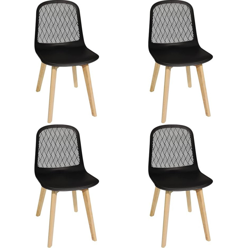 „KM Legend“ modernios kėdės be porankių su medinėmis kojomis, skirtos svetainei, miegamajam, virtuvei, valgomajam, poilsio kambariui, laukiamajai, restoranams, kavinėms; 4 vnt. rinkinys