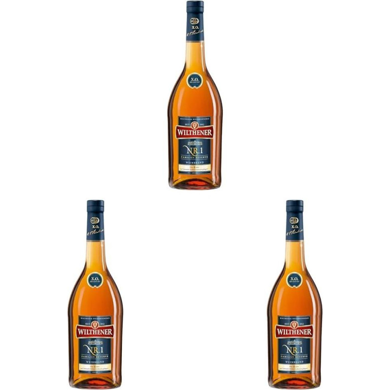Wilthener No. 1 Brandy in X.O.-Quality, Spirits 38% Vol., Top Class Brandy (1 x 0.7 L) (Pack of 3)