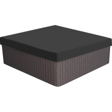 PATIKIL 96.5 x 96.5 x 11.8 Square Cover 210D Oxford Waterproof Dustproof Spa Cover Protection Patio Furniture Covers for Outdoor Indoor Black
