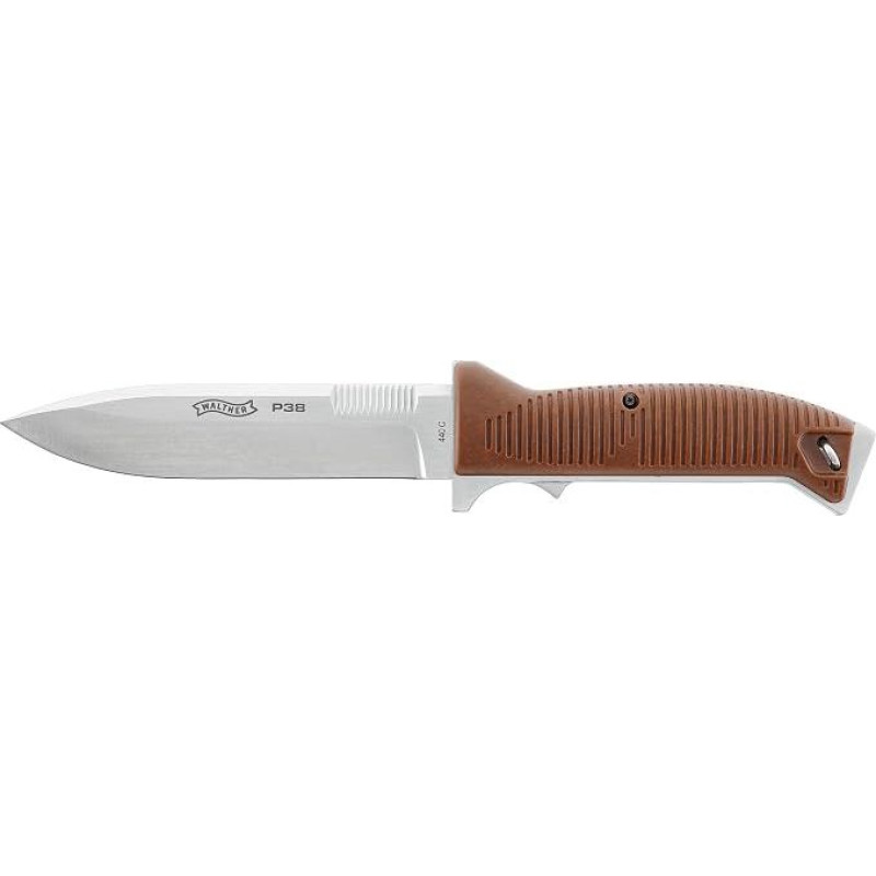 Walther P38 Knife Outdoor Knife 440C, Fixed | Fixed knife with 135mm 440C droppoint blade and heavy duty sheath