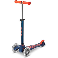 Micro Mini Deluxe LED Children's Scooter Premium 3 Wheels with Battery Operated LED Lights Adjustable and Removable Handlebar Non-Slip Platform Tilt Rotation Boys and Girls from 2