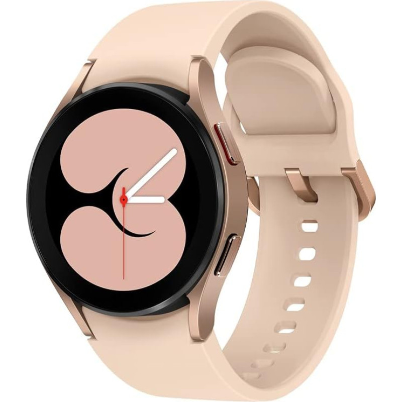„Samsung Galaxy Watch4 Round LTE“ išmanusis laikrodis su „Wear OS“ operacine sistema, skirtas sportui, su fitneso sekimo funkcija, 40 mm, auksinis (skaidri versija)