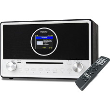 Maxxo CD03 DAB DAB+ and FM Internet Radio CD Player Radio WiFi Bluetooth USB DLNA 2.8 Inch TFT Colour Display Headphones/Aux/Line Output 3.5 mm Jack, 2 x 20 W RMS Power
