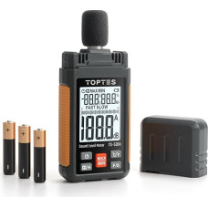 „TopTes“ garso lygio matuoklis TS-501A, decibelų matuoklis su 2,25 colių LCD ekranu su apšvietimu, A-svertinis diapazonas 30–130 dB, maksimalios ir minimalios vertės duomenų saugojimas – oranžinis