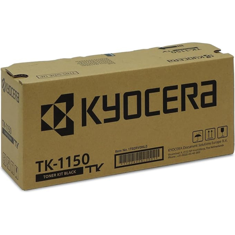 „Kyocera“ TK-1150 juodas toneris, 3 000 puslapių, originali aukščiausios kokybės spausdintuvo kasetė 1T02RT0NL0, skirta spausdintuvams „ECOSYS M2135dn“, „M2635dn“, „M2735dw“, P2235dn, P2235dw | Spausdintuvo toneris, suderinamas su „Ecosys M2135dn“, „ECOSY