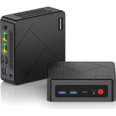„C4 Air“ mini kompiuteris, suderinamas su AMD „Ryzen 5 3500U“ procesoriumi (iki 3,7 GHz), 8 GB RAM, 256 GB M.2 SSD, mini kompiuteris su trimis 4K ekranais (HDMI/DP/Type C), itin kompaktiškas kompiuteris, skirtas darbui biure, žaidimams ir kūrybai