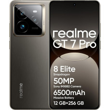 realme GT 7 Pro 5G Smartphone 12 + 256 GB, Snapdragon 8 Elite Chipset, IMX906 50MP AI Camera, 6.78 Inch 6000nits Pro-Esports 120Hz Display, 6500 mAh Titanium Battery, 120 W Charge, IP69, NFC, Grey, EU Version