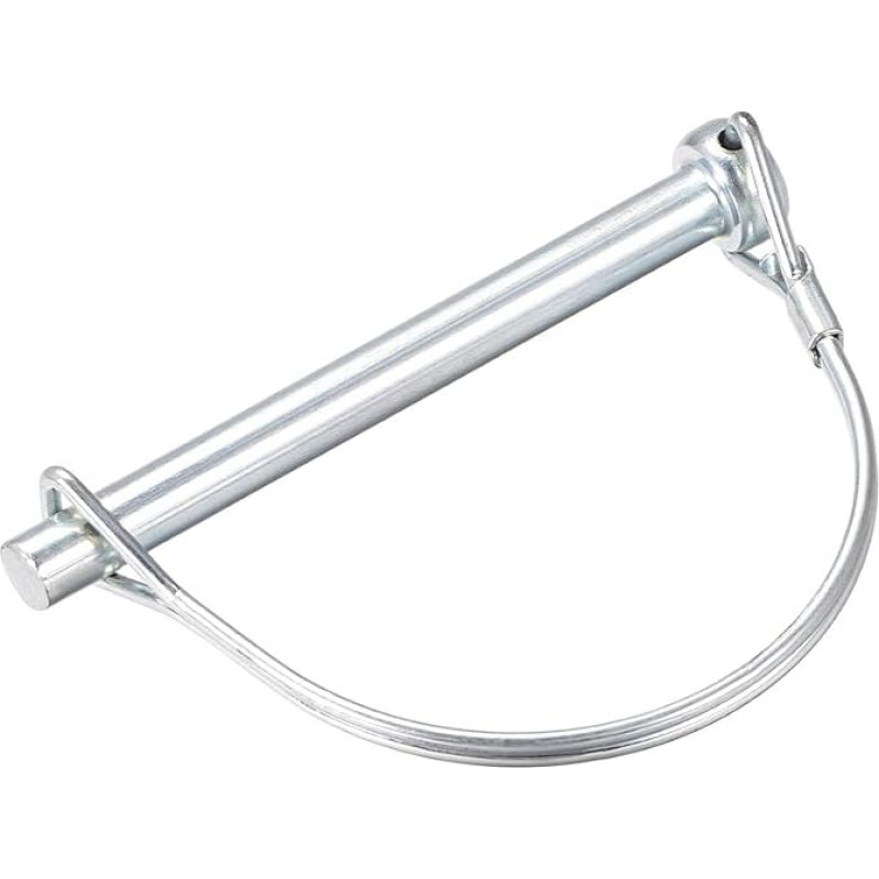 sourcing map Shaft locking pin for coupler trailer lawn garden in arc round 8 mm x 85 mm.