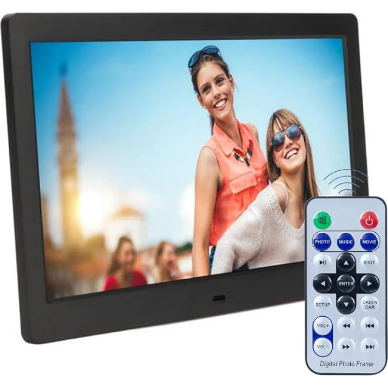 Digital Picture Frame with USB Stick 10.1 Inch IPS Photo Frame Display, Full HD, Electronic Photos & Videos, No App and WiFi, SD Card Support, Slideshow, Large