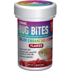 Fluval Bug Bites Colour Enhancing Flakes with Insect Larvae Supplement for Tropical Fish 100ml