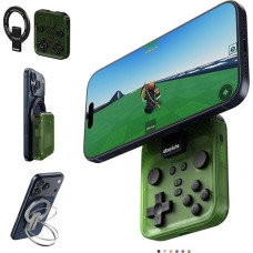 „abxylute M4 Snap-On“ mobilusis žaidimų valdiklis, skirtas „Android“ ir „iPhone“ įrenginiams, lengvas, nešiojamas mobilusis valdiklis, kišeninio dydžio retro emuliatoriaus tipo žaidimų pultas su laikikliu, dvigubas džojstikas su „turbo“ funkcija, magnetas