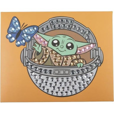 CRYSTAL ART Grogu Junior 10 x 8-inch Star Wars Big 12mm Gems The Mandalorian Canvas Set