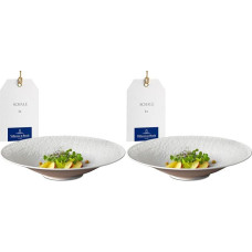 „Villeroy & Boch Manufacture Rock Blanc“ dubuo, 28,7 cm, aukščiausios kokybės porcelianas, baltas (2 vnt. rinkinys)