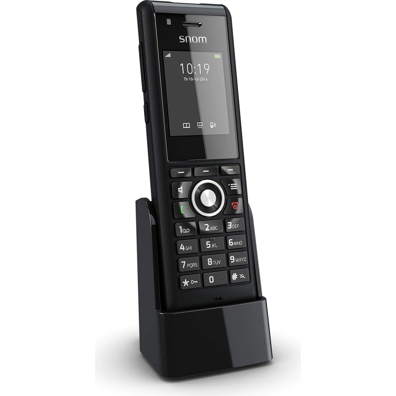 Snom Industrial Handset M85 (Programmable Alarm Key, Dead Man's Feature, 3.5mm Headset Jack) Black