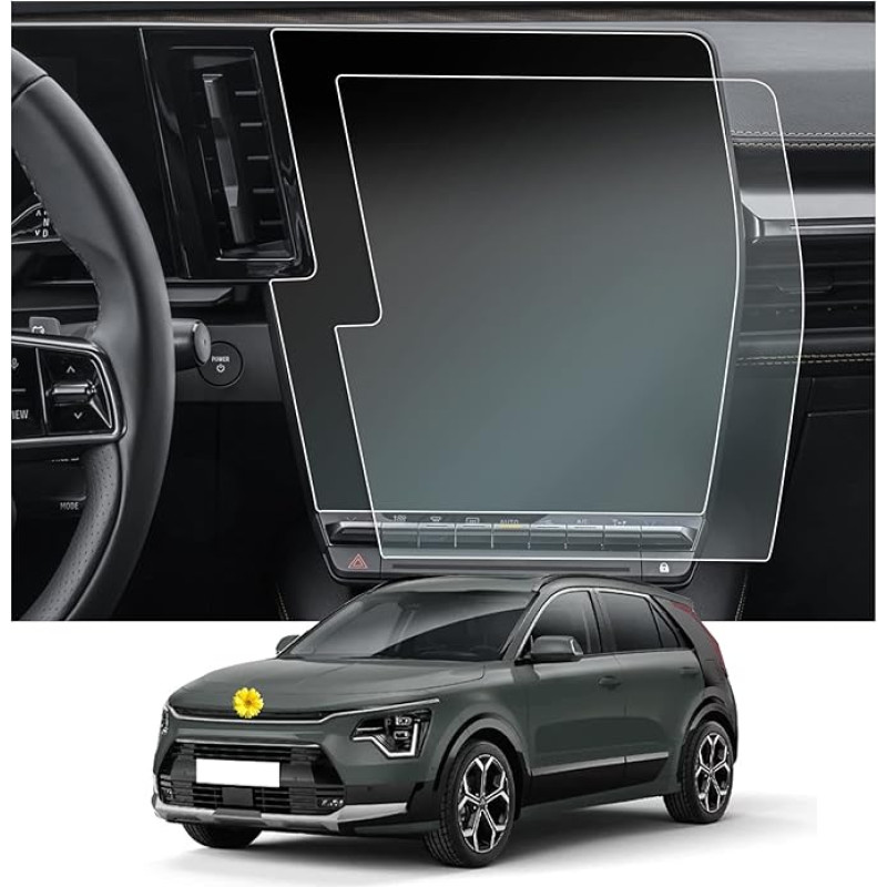 CDEFG Compatible with Renault Austral/Espace 6 VI/Rafale/Megane E-Tech Hybrid 2024 2023 Navigation Protective Film E Tech 4H Scratch-Resistant 12 Inch GPS Screen Protector Navigation Film Austral